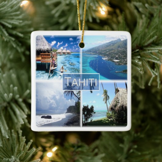 zPF003 TAHITI, Frans-Polynesië, Oceanië, Keramisch Ornament (Boom)