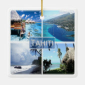 zPF003 TAHITI, Frans-Polynesië, Oceanië, Keramisch Ornament (Achterkant)