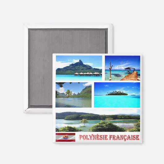zPF005 FRANS POLYNESIA, Oceanië, Fridge Magneet (Voorkant / Achterkant)