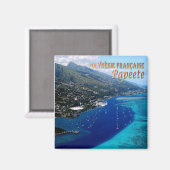 zPF008 PAPEETE, Frans-Polynesië, Fridge Magneet (Voorkant / Achterkant)