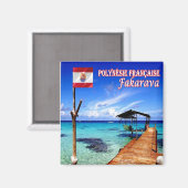 zPF011 FAKARAVA, Frans-Polynesië, Oceanië, Fridge Magneet (Voorkant / Achterkant)