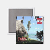 zPF015 TAHITI, Frans-Polynesië, Oceanië, koelkast Magneet (Voorkant / Achterkant)