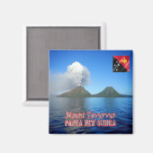 zPG007 MOUNT TAVURVUR, Papoea-Nieuw-Guinea, Fridge Magneet (Voorkant / Achterkant)