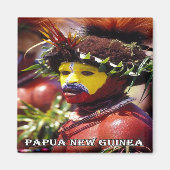 zPG008 HULI WIGMAN, Papoea-Nieuw-Guinea, Fridge Magneet (Voorkant)