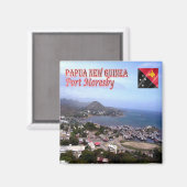 zPG06 MORESBY, Papoea-Nieuw-Guinea, Oceanië, Fridg Magneet (Voorkant / Achterkant)