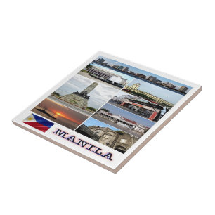 ZPH004 MANILA mosaic, Filipijnen, Azië, Tegeltje