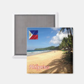 ZPH006 strand van NACPAN, Filipijnen, Azië, Fridge Magneet (Voorkant / Achterkant)
