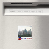 zPH008 skyline of MAKATI, Filipijnen, Azië, Fridge Magneet (Insitu (Vaatwasser))