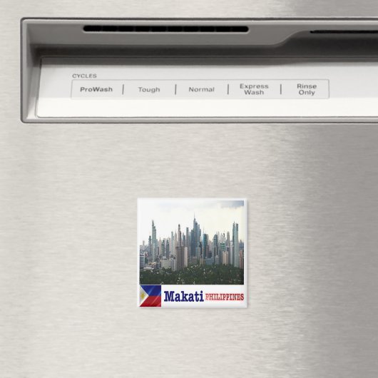 zPH008 skyline of MAKATI, Filipijnen, Azië, Fridge Magneet (Insitu (Vaatwasser))
