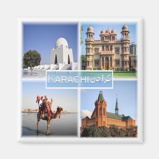 zPK004 KARACHI, MAZAR, QUAID, Pakistan, Fridge Magneet (Voorkant)