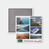 zPK005 mozaïek van PAKISTAN, Azië, Fridge Magneet (Voorkant / Achterkant)