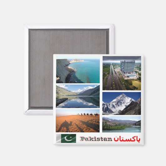 zPK005 mozaïek van PAKISTAN, Azië, Fridge Magneet (Voorkant / Achterkant)
