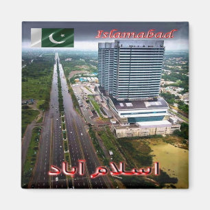 zPK009 ISLAMABAD-uitzicht 's nachts, Pakistan, Fri Magneet
