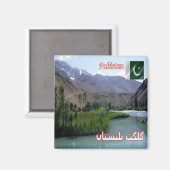 zPK012 GILGIT-BALTISTAN, Pakistan, Azië, Fridge Magneet (Voorkant / Achterkant)