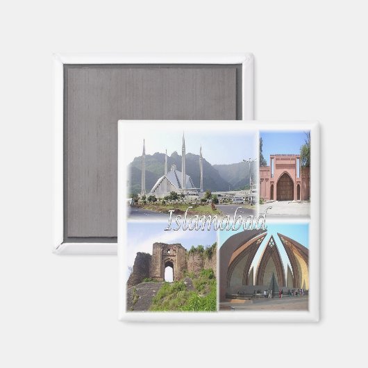 zPK013 mozaïek van ISLAMABAD, Pakistan, Azië, Frid Magneet (Voorkant / Achterkant)