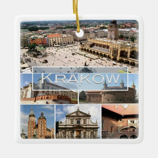 zPL004 KRAKOW, Polen, Europa, Keramisch Ornament (Voorkant)