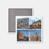 zPL005 WROCLAW, Polen, Europa, Fridge Magneet (Voorkant / Achterkant)