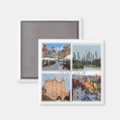 zPL006 WARSZAWA, Polen, Europa, Fridge Magneet (Voorkant / Achterkant)