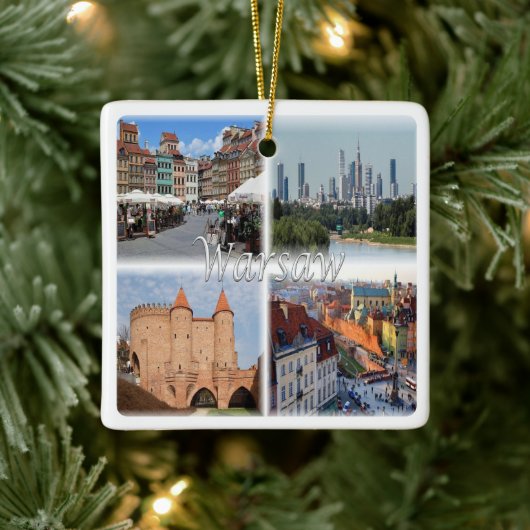 zPL006 WARSZAWA, Polen, Europa, Keramisch Ornament (Boom)