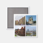 zPL008 POZNAN, Polen, Europa, Fridge Magneet (Voorkant / Achterkant)