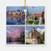 zPL009 KRAKOW, Polen, Europa, Keramisch Ornament (Achterkant)