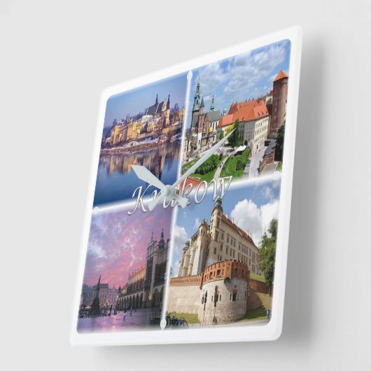 zPL009 KRAKOW, Polen, Europa, Vierkante Klok (Hoek)