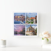 zPL009 KRAKOW, Polen, Europa, Vierkante Klok (Huis)