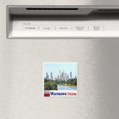 zPL014 WARSAW skylin, Polen, Europa, Fridge Magneet (Insitu (Vaatwasser))