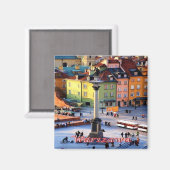 zPL015 WARSAW Sigismund Column, Polen, Fridge Magneet (Voorkant / Achterkant)