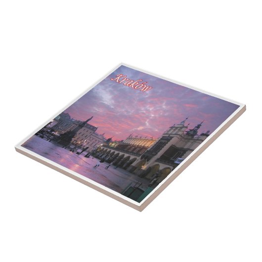 zPL018 KRAKÓW Oude Stad, Polen, Europa, Tegeltje (Zijkant)