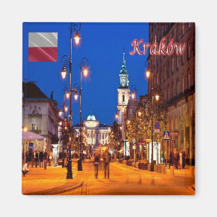zPL019 KRAKÓW LONG COURSE, Polen, Europa, Fridge Magneet