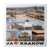 zPL020 KRAKÓW "I Love", Polen, Europa. Tegeltje (Voorkant)
