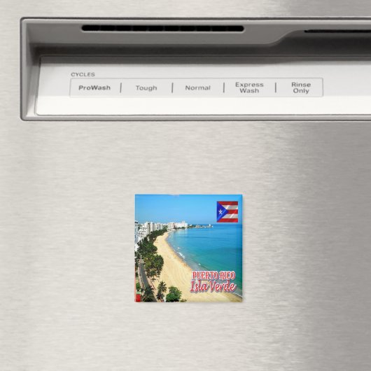 zPR012 PUERTO RICO, Green Island, America, Fridge Magneet (Insitu (Vaatwasser))