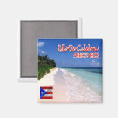 zPR014 PUERTO RICO, Flamenco Beach, Fridge Magneet (Voorkant / Achterkant)