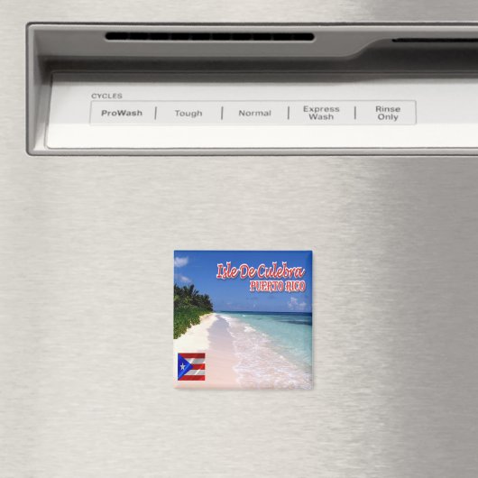 zPR014 PUERTO RICO, Flamenco Beach, Fridge Magneet (Insitu (Vaatwasser))