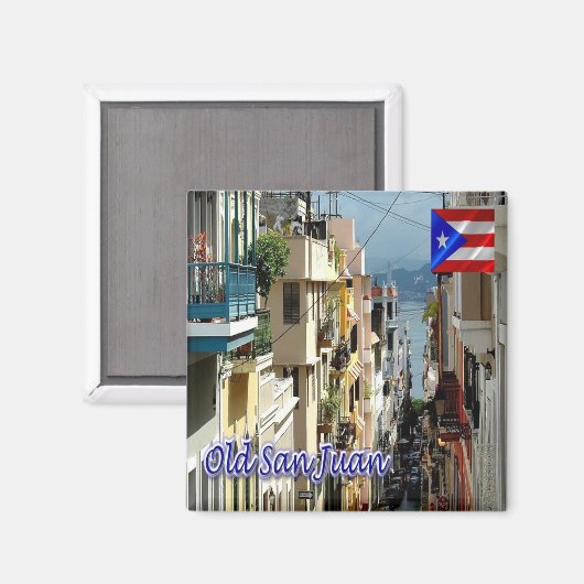 zPR018 PERTO RICO, Old San Juan, America, Fridge Magneet (Voorkant / Achterkant)