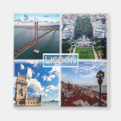 zPT004 LISBON, 25 de Abril Bridge, Fridge Magneet (Voorkant)