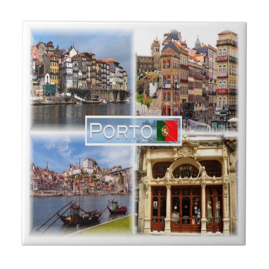 zPT005 RIBEIRA, rivier de Douro, Portugal, Tegeltje (Voorkant)