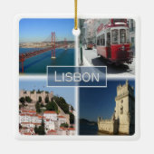 zPT007 LISBON, Portugal, Europa, Keramisch Ornament (Achterkant)