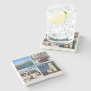 zPT007 LISBON, Portugal, Europa, Stenen Onderzetter