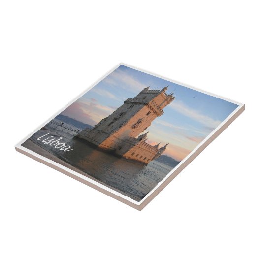 zPT015 Lisbon Tower, Portugal, Europa, Tegeltje (Zijkant)