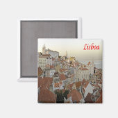 zPT017 LISBON panorama, Portugal, Europa, Fridge Magneet (Voorkant / Achterkant)