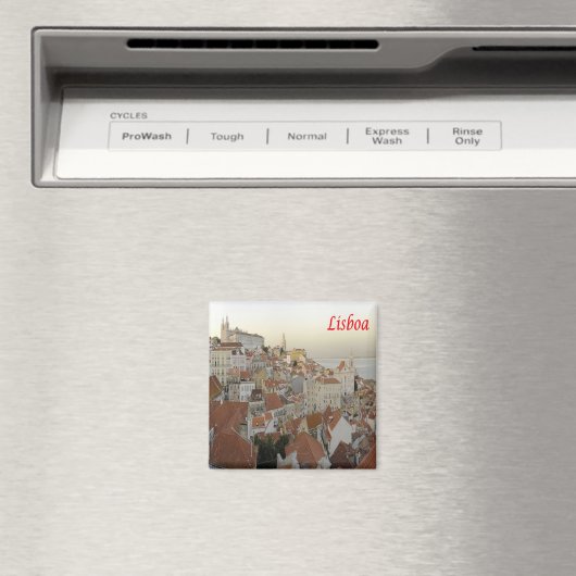 zPT017 LISBON panorama, Portugal, Europa, Fridge Magneet (Insitu (Vaatwasser))