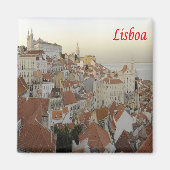 zPT017 LISBON panorama, Portugal, Europa, Fridge Magneet (Voorkant)