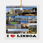 zPT018 LISBON "I Love", Portugal, Europa, Keramisch Ornament (Achterkant)