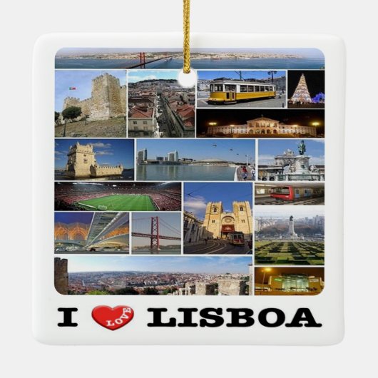 zPT018 LISBON "I Love", Portugal, Europa, Keramisch Ornament (Achterkant)