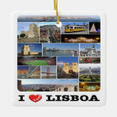 zPT018 LISBON "I Love", Portugal, Europa, Keramisch Ornament (Voorkant)