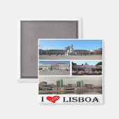zPT019 LISBON "II Love", Portugal, Europa, Fridge Magneet (Voorkant / Achterkant)