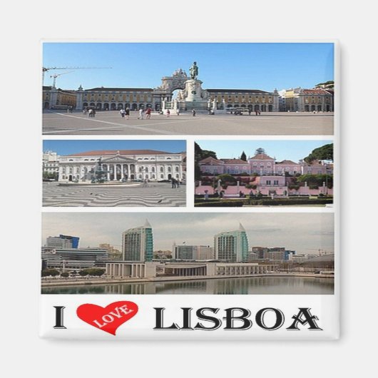 zPT019 LISBON "II Love", Portugal, Europa, Fridge Magneet (Voorkant)