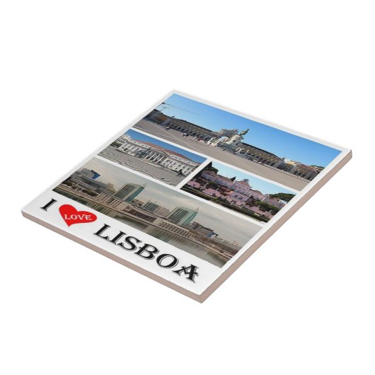 zPT019 LISSABON "II Love", Portugal, Europa, Tegeltje (Zijkant)